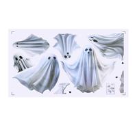 Autocollants de Fenêtre d'Halloween, Sticker Fantômes Double Face Réutilisables, Décoration Effrayante de Fenêtre Amovible pour Ornement de Vitrine de Magasin de Fête à Domicile