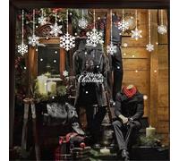 Autocollants de fenêtre flocon de neige - Autocollants de décoration de fenêtre - Décorations du pays des merveilles - Accessoires de fête d'hiver pour Noël et Nouvel An