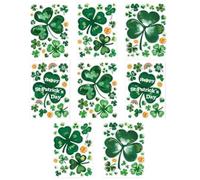 Autocollants de Fête pour Fenêtres | 8 Décorations Adhésives Double Face à Thème Irlandais,Décoration Irlandaise Réutilisable pour Vitres | pour Porte Maison Voiture Salle de Bain Vitre Mur Fête