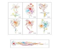Autocollants de feux d'artifice et de méduses, autocollants de mode personnalisés for la clavicule du bras