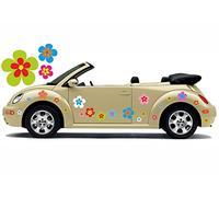 Autocollants de Fleur Hippie, Hippie Autocollants de Voiture 030 - colorée Mixte (8)