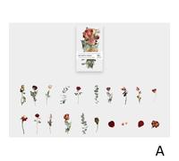 Autocollants De Fleurs En Boîte, Étiquette Décorative Créative, Pour Compte À La Main, Matériel De Scellage, Diy Bricolage, 40 Feuilles/Boîte, X8e7