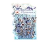 Autocollants de Fleurs Vintage - 20 Pièces Autocollants de Boîte de Bonbons Artistiques de Style Rétro, Autoollants Décoratifs pour Ordinateur Portable, pour Planificateurs Journalistes Artistes Ense