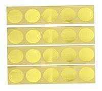 Autocollants de gaufrage 100 pièces, gaufreur de livre en or métallisé vierge auto-adhésif, tampon gaufrage bord pétoncle pour timbres, sceau notaire, gaufreurs livre, artisanat