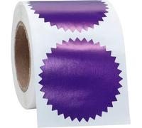 Autocollants De Gaufrage Autocollant de sceau en relief rond Étiquette couleur tampon gaufrage Autocollants d'estampage Impression logo d'emballage cadeau Pour Certificats(Purple)