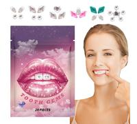 Autocollants De Gemmes Dentaires - Bijoux Brillant, Étincelles Orales À La Mode, Ensemble D'adhésif En | Détail De Finition Des Paillettes Durables, Kit D'amélioration De La Mode Portable Pour