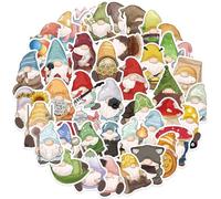 Autocollants de gnomes - 50 autocollants de gribouillage imperméables | Noël anniversaire dessin animé nain figurine Scrapbooking décalcomanies pour bouteilles d'eau skateboards cahier papeterie