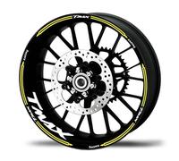 Autocollants de Jante Autocollants Réfléchissants pour Jantes De Moto pour Yamaha TMAX560 T-MAX560 TMAX T-Max 560 - Kit Complet Stickers pour Auto-adhésif Roues Sticker(Couleur 2)