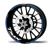 Autocollants de Jante Autocollants Réfléchissants pour Jantes De Moto pour Yamaha TMAX560 T-MAX560 TMAX T-Max 560 - Kit Complet Stickers pour Auto-adhésif Roues Sticker(Couleur 4)