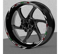 Autocollants de Jante Kit D'autocollants Réfléchissants pour Jantes De Moto pour Aprilia SR GT 200 GT200 (Bandes Adhésives Décoratives) Auto-adhésif Roues Sticker(Couleur 1)