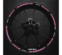 Autocollants de Jante Kit D'autocollants Réfléchissants pour Jantes De Moto pour pour Z300 pour Z 300 - Bandes Adhésives Étanches Auto-adhésif Roues Sticker(Couleur 18)