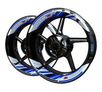 Autocollants de Jante Kit D'autocollants Réfléchissants pour Jantes De Moto pour Suzuki GSXR600 GSX-R600 GSX R600 - Bandes Adhésives Étanches Auto-adhésif Roues Sticker(Couleur 2)