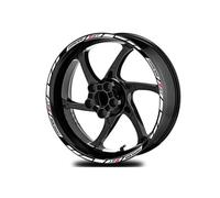 Autocollants de Jante Kit De Protection pour Jantes Moto pour Yamaha TRACER900GT TRACER900 Tracer 9 GT - Autocollants Réfléchissants Auto-adhésif Roues Sticker(Blanc)