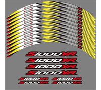 Autocollants De Jantes Moto 17 Pouces pour BMW S1000XR 2023 S 1000 XR S1000 XR 2015-2024, Kit Complet De Bandes De Jantes Lot Complet d'autocollants de Jante(Jaune)