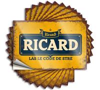 Autocollants de jeu avec couverture durable | Ricard : le code de la force à chaque gorgée Petit autocollant pour bricolage extérieur (6 x 9 cm)