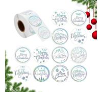 Autocollants de joint d'enveloppe de Noël - 500 pièces Joyeux Noël Étiquettes d'artisanat Rouleau autocollant de vacances pour paquets de cartes, boîtes cadeaux Scrapbooking DIY Fournitures de fête |