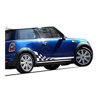 Autocollants de Jupe latérale 2 pièces Autocollants de décalcomanie de Rayures latérales de Drapeau à Damier de Damier, pour Mini Cooper R56 R50 R52 R53 F56 R60 Countryman Accessor