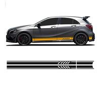 Autocollants de Jupe latérale Autocollants de Jupe de Bande latérale de Porte de Voiture, pour Mercedes Benz Classe A W176 W177 A45 A180 A200 A220 A250 X117 AMG 2 pièces