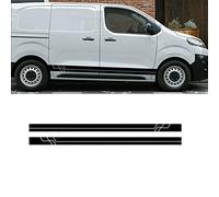 Autocollants de Jupe latérale pour Peugeot Expert, pour Fiat Scudo, pour Citroen Jumpy Long Stripes Graphics Vinyl Film Decals 2PCS