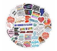 Autocollants de justice sociale - Autocollants féministes, Black Lives Matter, Equality & Activism - Autocollants en vinyle imperméable pour ordinateurs portables, bouteilles d'eau, journaux