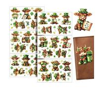 Autocollants De La Saint-Patrick, Application Polyvalente, 9,4 X 10,8 Cm, Autocollants Thermiques Shamrock Highland Cow, Transferts De La Saint-Patrick, Faciles À Appliquer, Pour Décorer Des Cahiers,