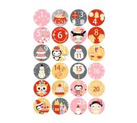 Autocollants de l'Avent | Calendrier de Compte à Rebours 24 Jours avec Décorations | Stickers Numérotés pour Scrapbook de Noël - Boîtes, Fenêtres, Fêtes Enfantines, Décoration Hivernale |