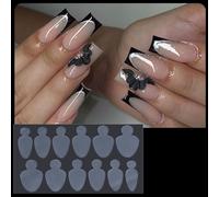 Autocollants de ligne française pour extensions - Outils de manucure réutilisables - Conseils français - Autocollants de guide de dessin