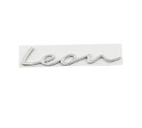 Autocollants de Logo de coffre en métal 3D, lettres et mots de coffre de voiture, Badge autocollant for Seat Leon MK1 MK2 MK3 MK4 MK5 MK6 FR, accessoires de style(B-Silver)