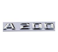 Autocollants de Logo d'insigne d'emblème de Coffre arrière de Lettres de Voiture chromées ABS 3D compatibles avec Les Accessoires de Lettres de Mercedes Benz A180 A200 A260 W176 W177 (Color : A 200,