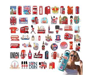 Autocollants de Londres - Set d'autocollants esthétiques imperméables | Autocollants de | Autocollant pour Moto, vélo, Skateboard, Bagages, Ordinateur Portable