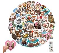 Autocollants De Loutre Dessin Animé 100 Feuilles De Stickers Mignons En Vinyle Imperméable Pour Scrapbooking Et Décoration DIY Avec Style Vintage Et Usage Polyvalent Pour Personnalisation Créativ
