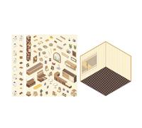 Autocollants de maison 3D - Autocollants de paysage pour | Décoration miniature pour chambre, scène en relief pour scrapbooking, autocollants décoratifs pour , stickers muraux pour la