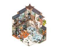 Autocollants De Maison À Faire Soi-même, Autocollants Scène Miniature À Effet, Autocollants De Maison Panda, Autocollant Décoratif De Scrapbook, Cute Cartoon Scene Stickers