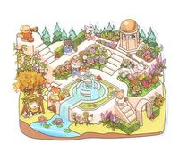 Autocollants de maison - Autocollants amusants à faire soi-même | Autocollants mignons de scène de dessin animé | Autocollants de décoration d'intérieur pour garçons et filles tout-petits enfants