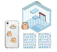 Autocollants de maison,autocollants de dessin animé Capybara,Scènes drôles d’autocollants de restaurant de restauration rapide Capybara | Créez vos propres, un autocollant amusant