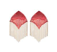 Autocollants de Mamelon de Cache-tétons réutilisables Couvrent Le Soutien-Gorge adhésif avec des Glands de Paillettes pétales Collants Paillettes Glands Couvre-mamelons