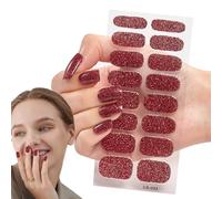 Autocollants de manucure - Bandes de vernis à ongles - Bande de vernis à ongles en gel semi-durci avec impression Vista - Autocollants pour vernis à ongles d'orteils, lime à ongles incluse, pour