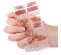 Autocollants De Manucure Française Bandes À Pression Avec Colle Temps Durcissement 12 Heures Motifs Pour La Peau Décalcomanies Élégantes Pour Nail Art