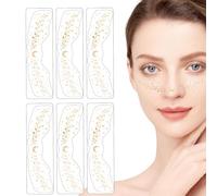 Autocollants de maquillage pour le visage, patchs de maquillage | Longue durée de vie décalcomanies | Patchs de tache faciale pour femmes, ensemble de 6 autocollants de maquillage festif