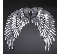 Autocollants De Mariage, 1 Paire = 2 Pièces, Patchs D'ailes, Paillettes Dorées Et Argentées, À Coudre Sur Les Vêtements, Plumes 3d Appliquées, Diy Bricolage