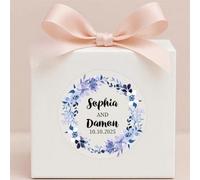 Autocollants de mariage transparents personnalisés, autocollants de remerciement pour mariage (transparents, 3 cm)