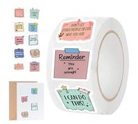 Autocollants de motivation - Lot de 500 rouleaux de récompense scolaire | Autocollants amusants avec citations inspirantes | Ensemble d'étiquettes de phrases encourageantes | Jouet mignon pour la