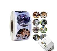 Autocollants de motivation pour les, 500pcs / rouleaux Cartoon Animal Meme Reward Stickers - Encouragez les autocollants de classe de progression et de créativité, un autocollant de récompense