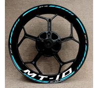 Autocollants De Moyeu Roue Moto Ensemble Complet D'autocollants Réfléchissants pour Jantes 17 Pouces pour Yamaha Mt10 MT-10 des pièces de Rechange(Style 24)