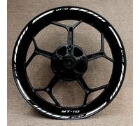 Autocollants De Moyeu Roue Moto Ensemble Complet D'autocollants Réfléchissants pour Jantes 17 Pouces pour Yamaha Mt10 MT-10 des pièces de Rechange(Style 2)