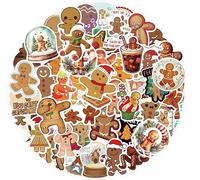 Autocollants de Noël, 100pcs Noël en Vinyle Autocollants, Autocollants d'Étiquettes de Noël, Autocollant Noel, Noël Stickers, Autocollants à Thème De Décorations De Noël (Couleur C)
