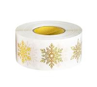 Autocollants De Noël - 500pcs Motifs Dorés Transparents | Étiquettes Pour Enveloppes, Cadeaux, Fêtes D’Hiver | Stickers Décoratifs Pour Cartes De Vœux, Bricolages, Boîtes Cadeaux