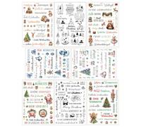 Autocollants De Noël | 8 Pièces Verre Autocollants Mots Noël - Décoration Adhésive Fêtes pour Hiver Porte Mur Vitre Bouteille