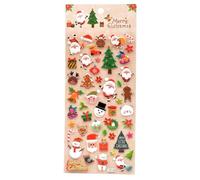 Autocollants de Noël - Autocollants 3D saisonniers pour enfants et adultes, étui de téléphone, carnet de notes, scrapbooking, journal, ordinateur portable, artisanat, fête, récompenses en classe