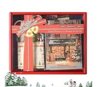 Autocollants de Noël avec carnet - Collection d'autocollants sur le thème des fêtes - Kit de notes adhésives festives - Kit de journal saisonnier - Système de décoration créatif pour le journal intime